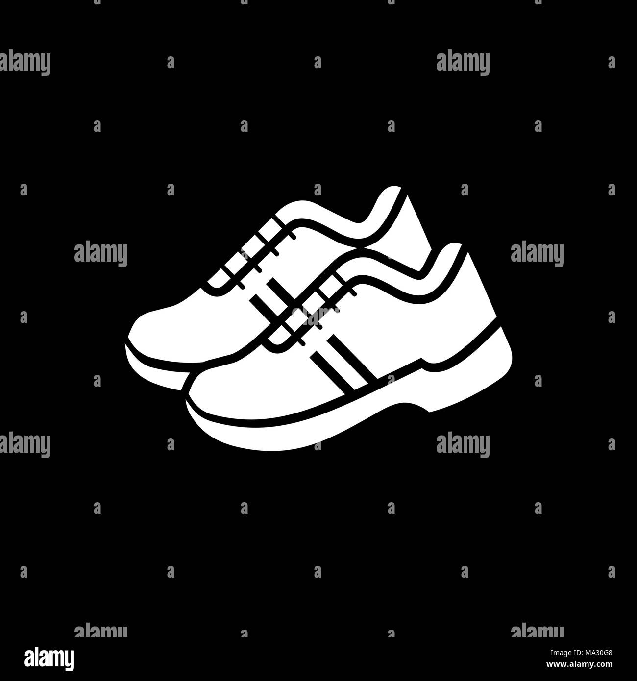 Sport Sneaker Schuhe einfache flache Symbol Stil. Stock Vektor