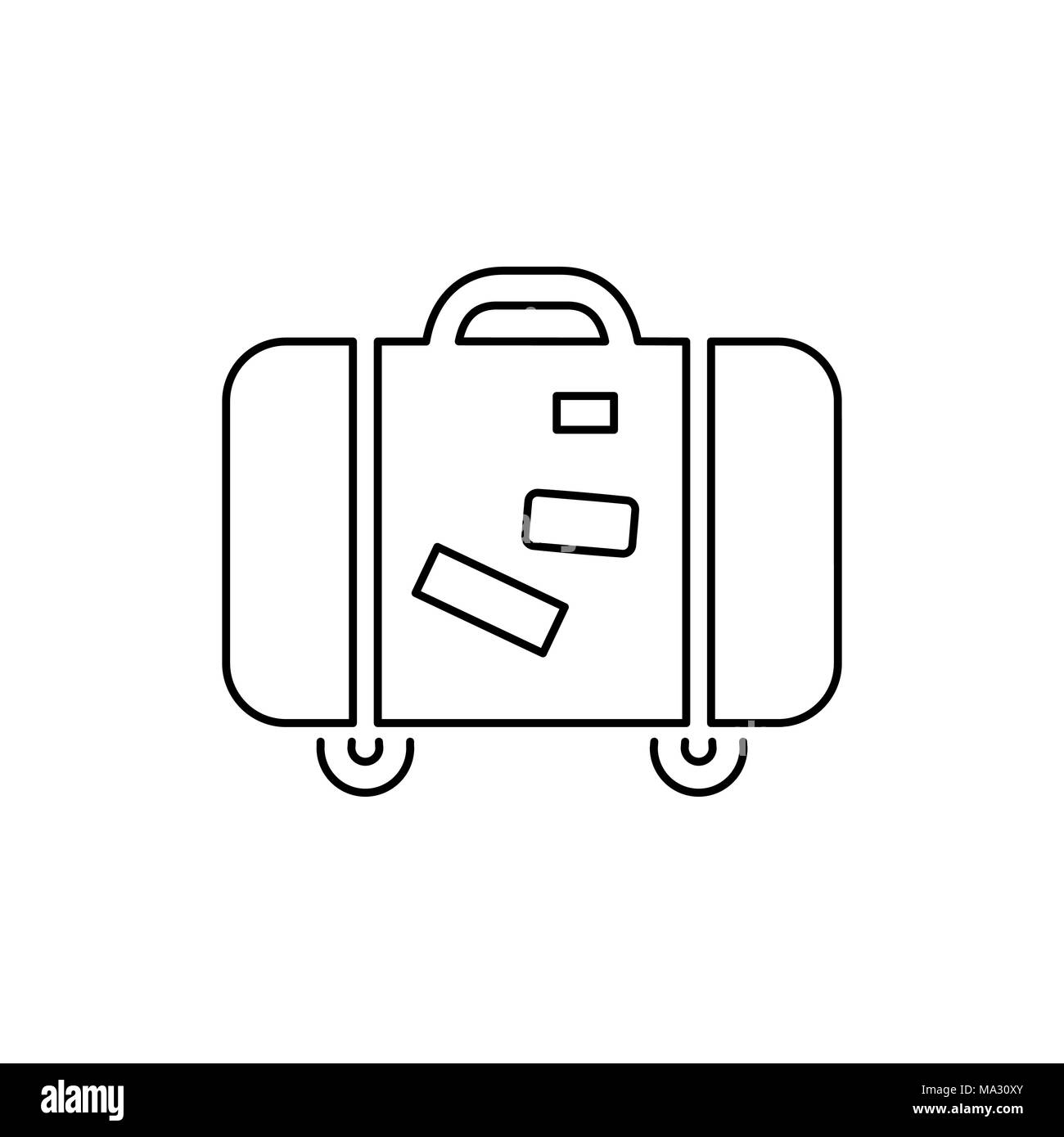 Gepäck das Symbol Einfache Flat Style Vector Illustration. Gepäck Symbol. Stock Vektor