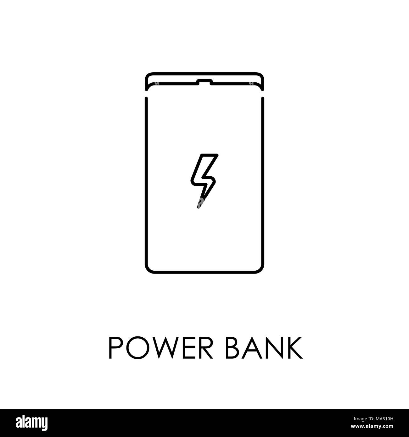 Power Bank Symbol Flat Style Vector Illustration. Stock Vektor