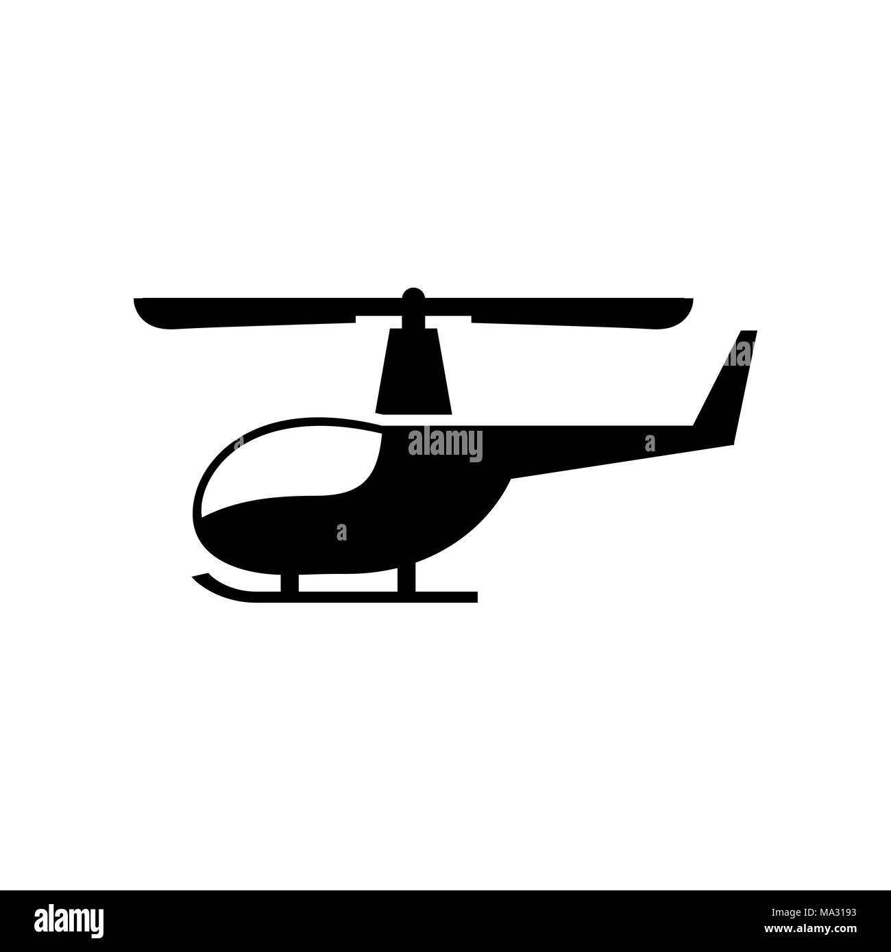 Hubschrauber Symbol einfache flache Vector Illustration. Stock Vektor