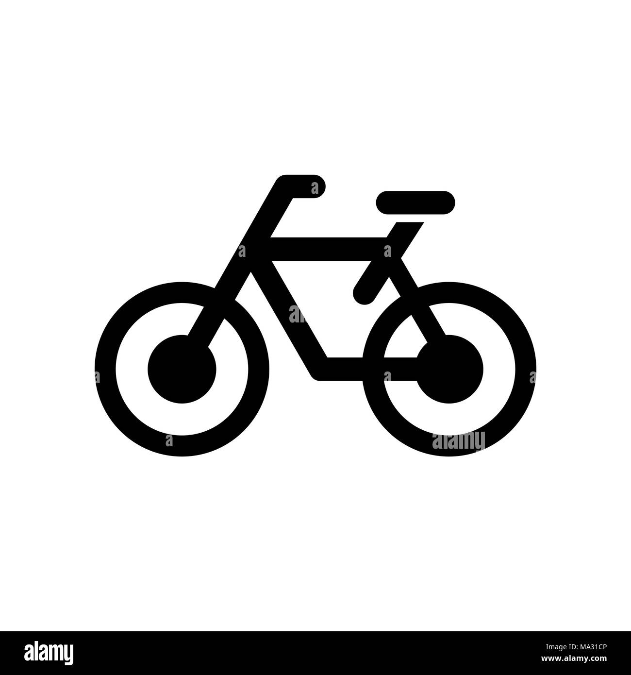 Fahrrad Symbol einfache flache Vector Illustration. Stock Vektor