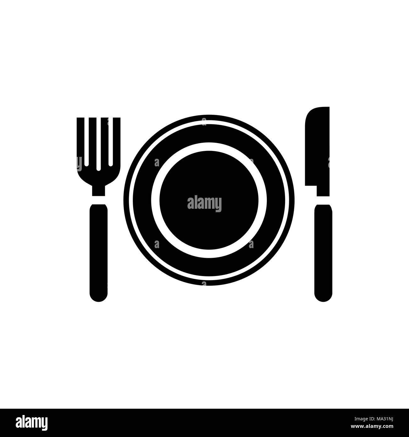 Essen platte Symbol einfache Flat Style Vector Illustration. Stock Vektor