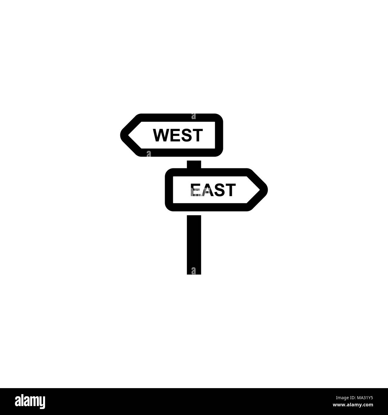 Hinweisschild einfache Flat Style Abbildung Symbol. Stock Vektor