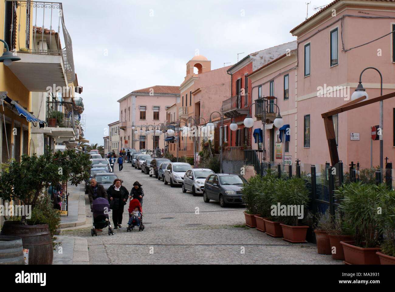 Street View, Santa Teresa Gallura, Sardinien, Italien Stockfoto