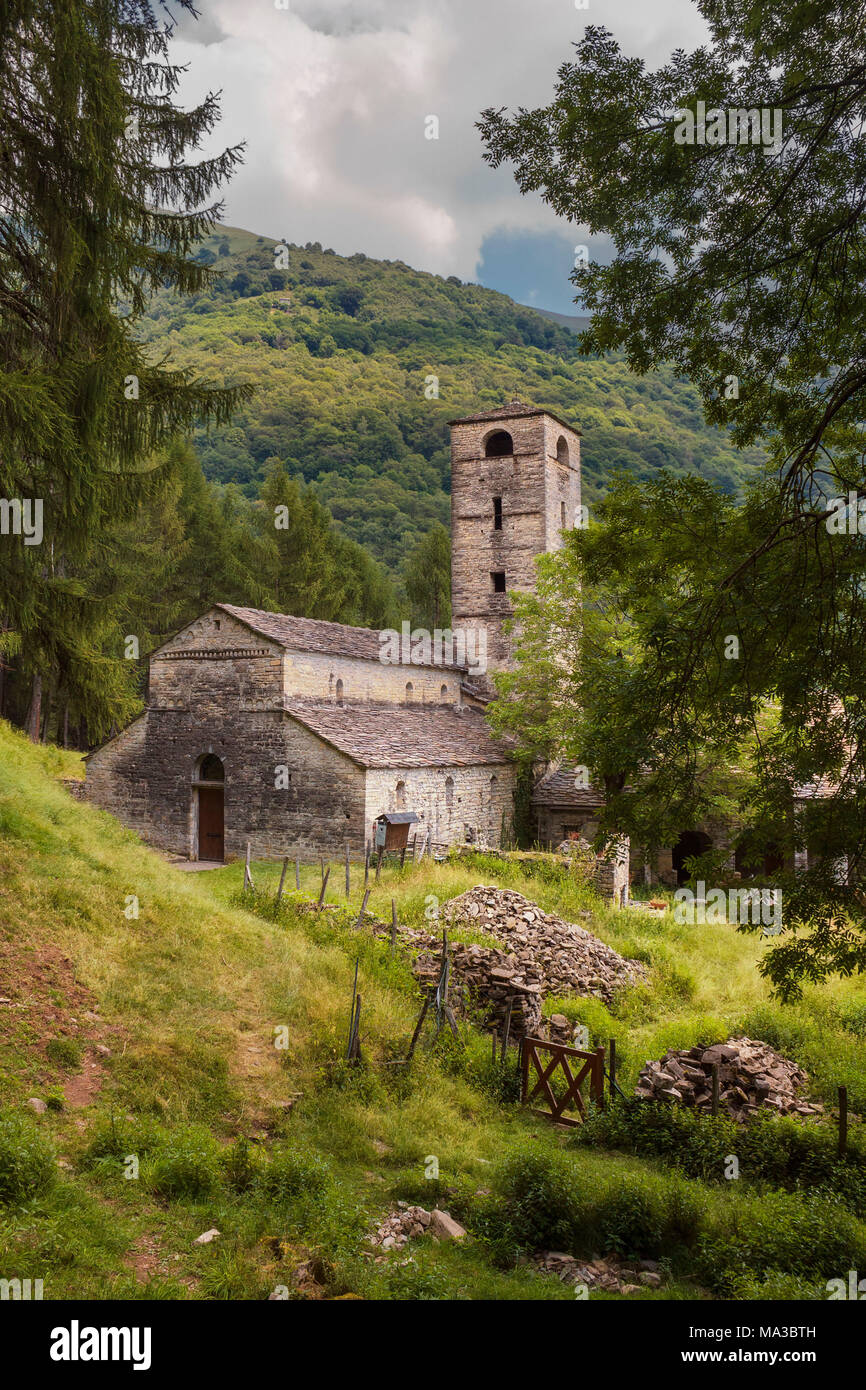 Abbazia di San Benedetto Val Perlana, Perlana Tal, in der Provinz Como, Lombardei, Italien, Europa Stockfoto