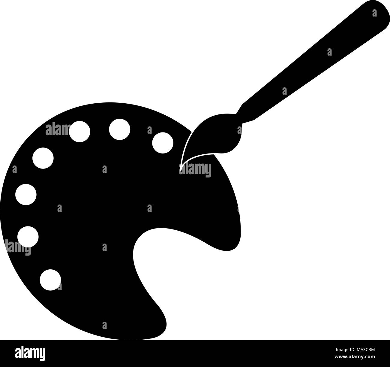 Palette und Pinsel Symbol Stock Vektor