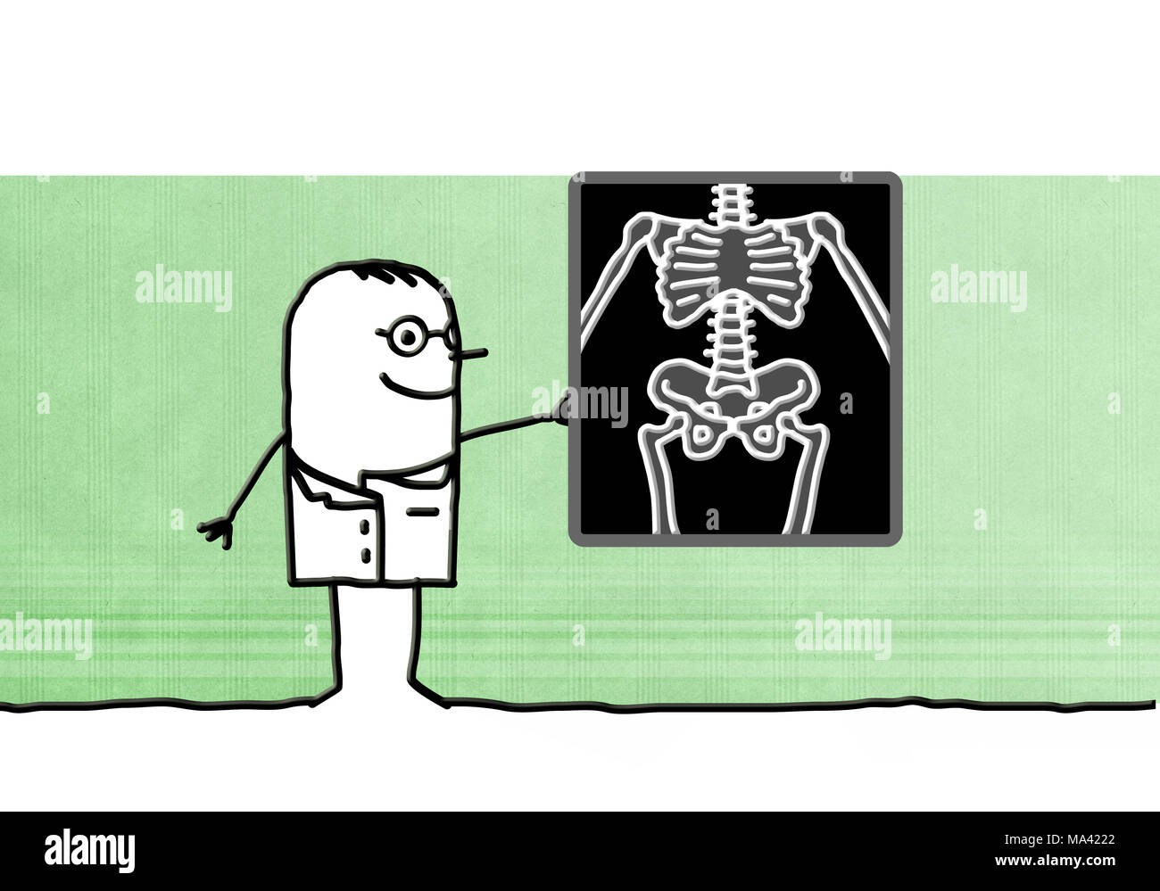 Cartoon Arzt Radiologe Stockfoto