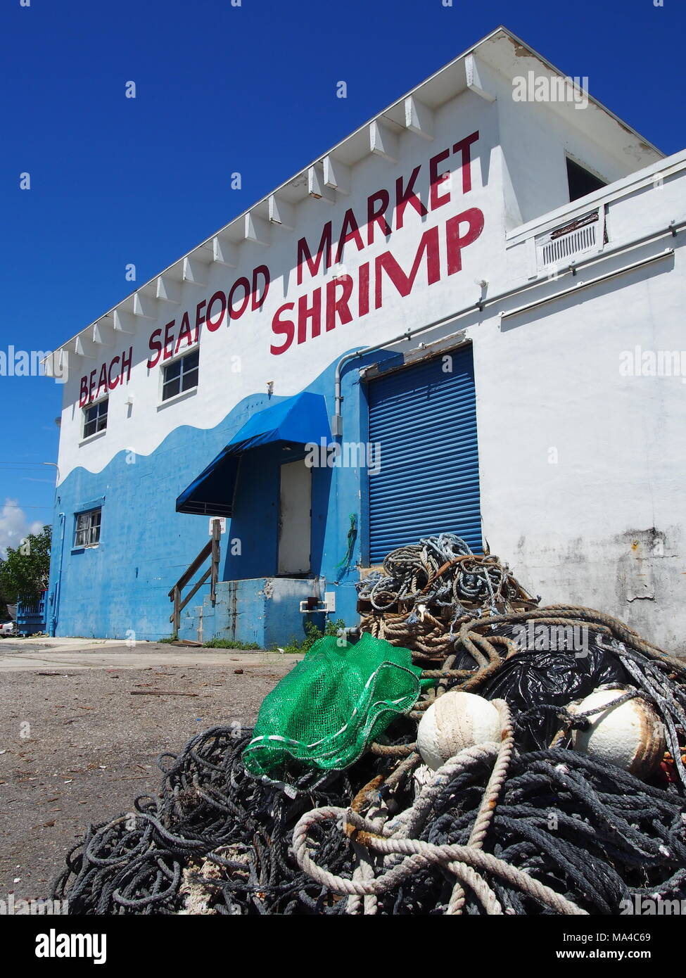 Strand Fisch & Garnelen Markt, San Carlos Island, Fort Myers, FL © katharine Andriotis Stockfoto