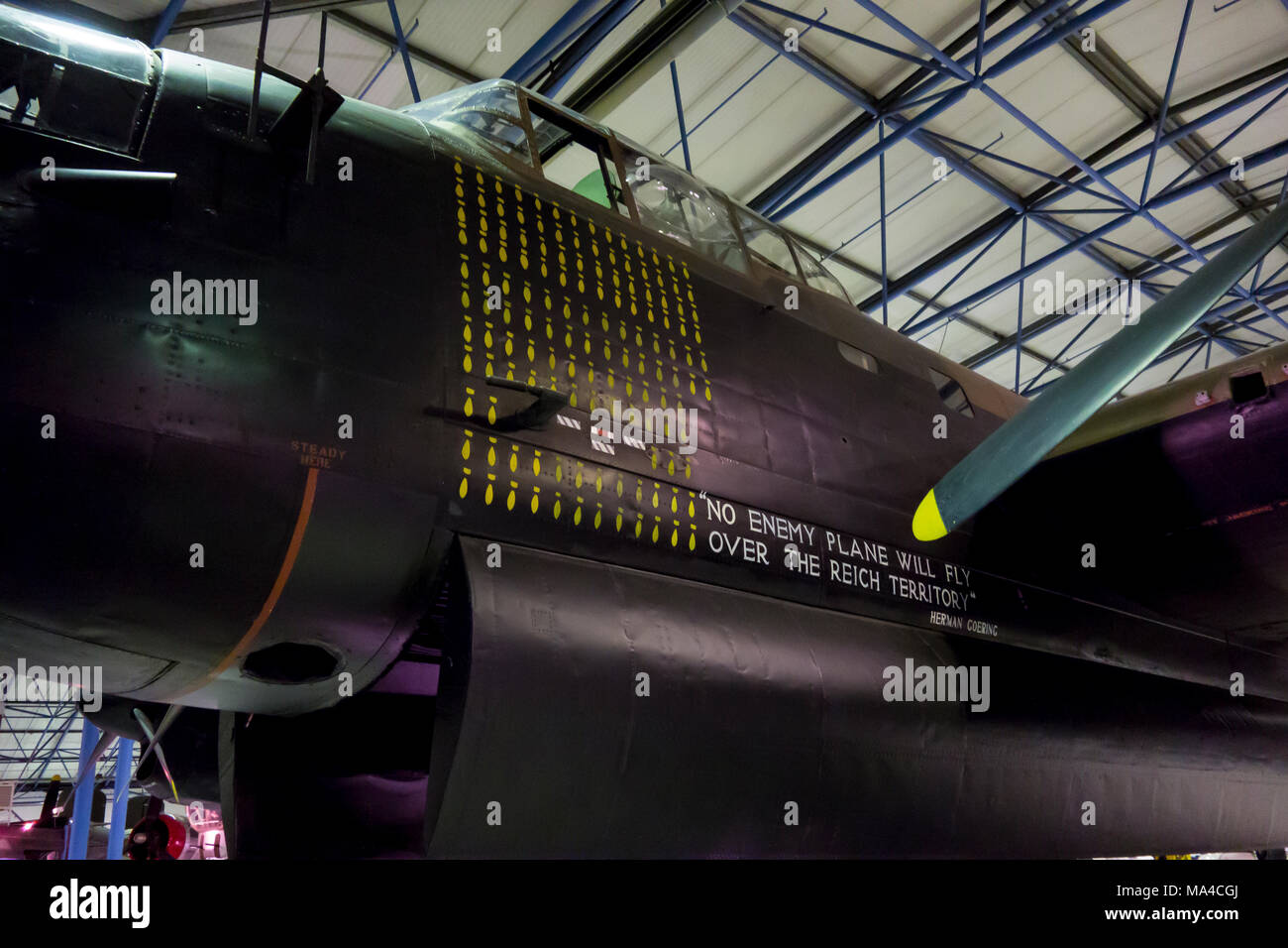 Ein Lancaster Bomber der RAF Museum in Hendon Stockfoto