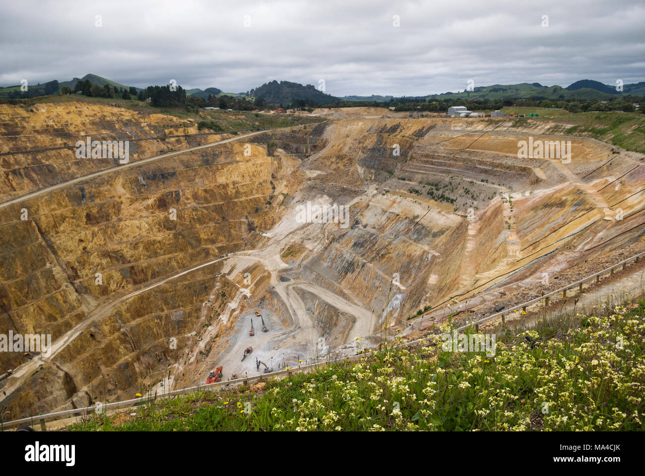 Martha Goldmine Waihi, Neuseeland Stockfoto