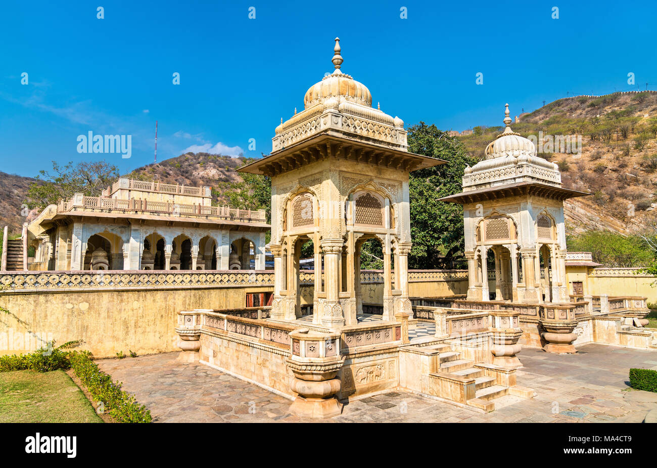 Royal Gaitor, ein Ehrenmal in Jaipur, Rajasthan, Indien Stockfoto