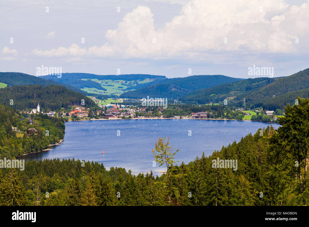 Deutschland, Baden-Württemberg, Schwarzwald, Schwarzwald, Titisee-Neustadt, Hinterzarten, Titisee Stockfoto