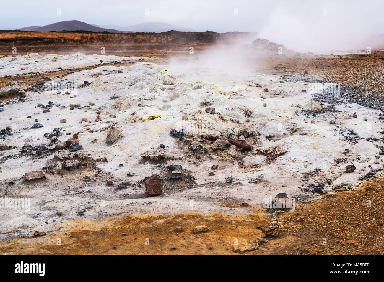 Solfatara Feld, in der Nähe Mývatn (See), East Iceland Stockfoto