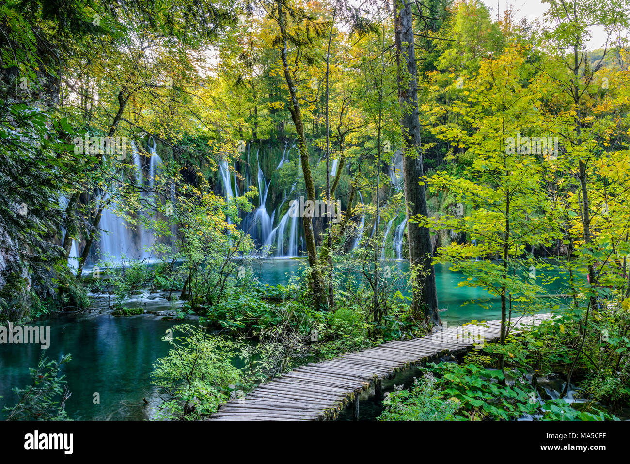 Kroatien, Kroatien, Plitvicer Seen, Nationalpark Plitvicer Seen, Oberen Seen Stockfoto