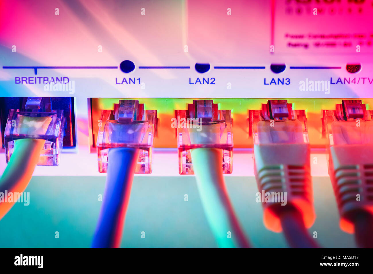Kabel Internet, High-Speed-Internet, DSL-Ausbau Stockfoto
