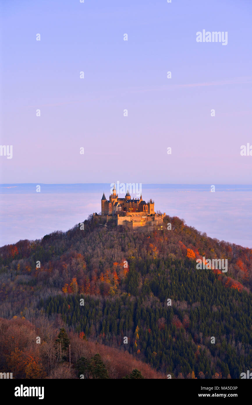 Die Burg Hohenzollern, Hechingen, Baden-Württemberg, Deutschland Stockfoto