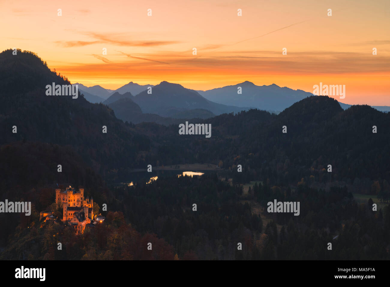 Schloss Hohenschwangau, Füssen, Bayern, Deutschland, Europa Stockfoto