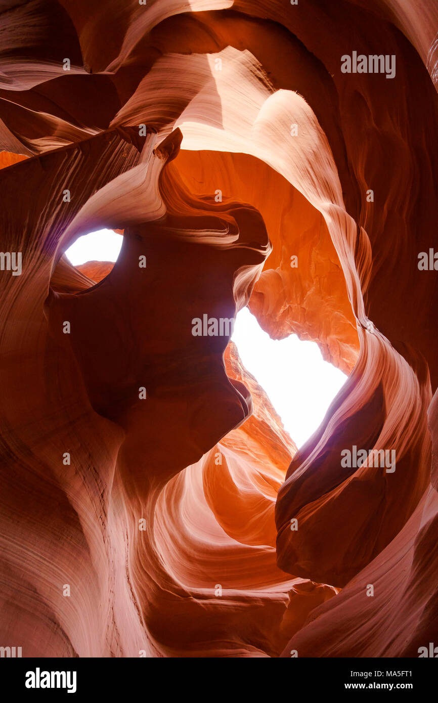 Lower Antelope Canyon, Page, Navajo Nation, Arizona, USA Stockfoto