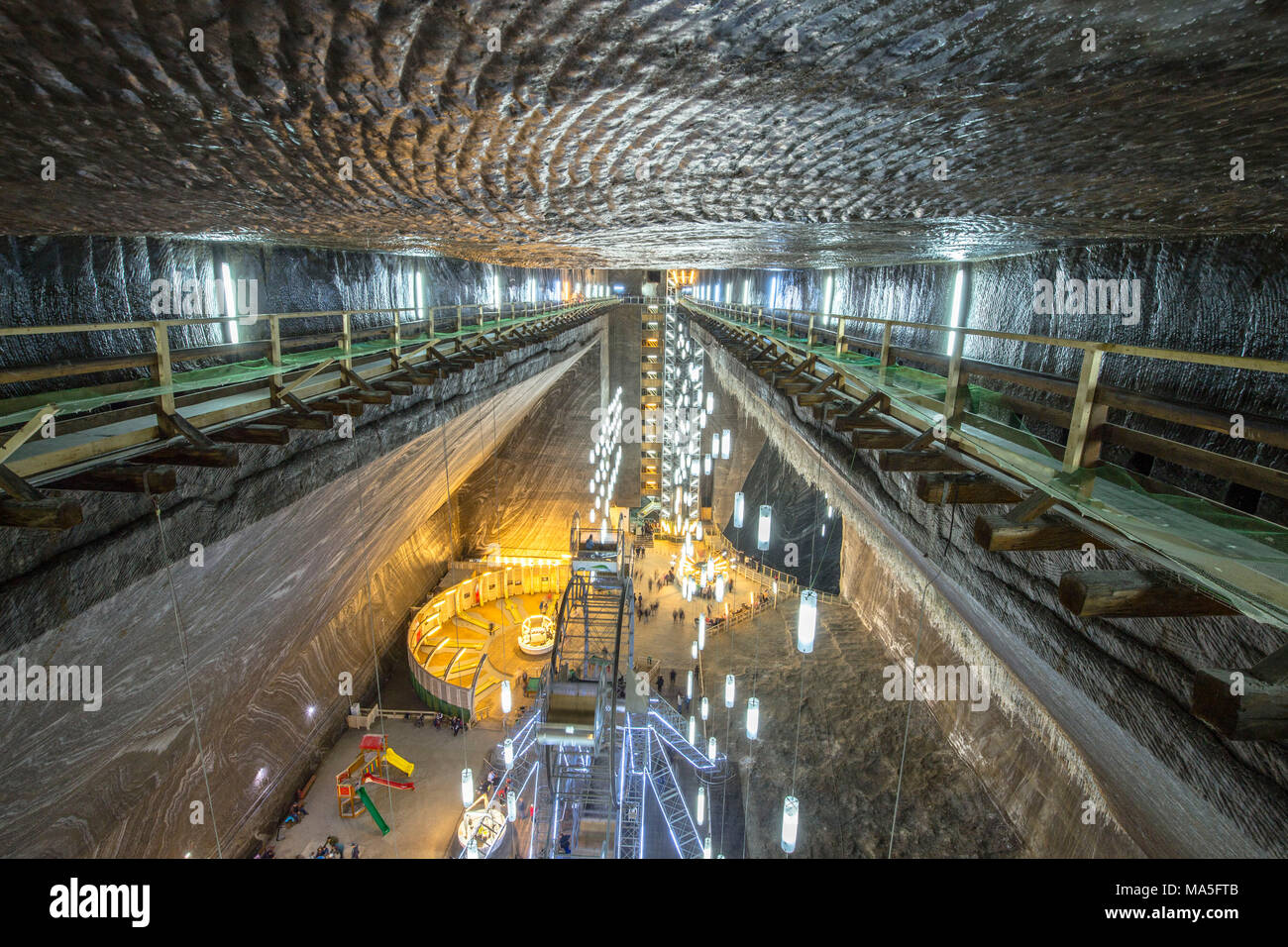 Rudolf Saal, Blick vom Über, Salina Werk Turda, Werk Turda Dorf, Cluj-Napoca, Siebenbürgen, Rumänien Stockfoto