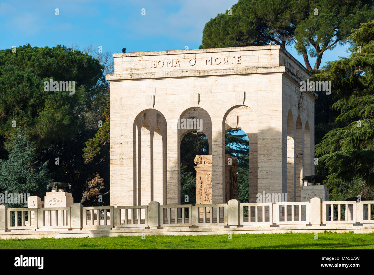 Mausoleum Ossario Garibaldino auf dem Gianicolo-hügel, Rom, Latium, Italien, Europa Stockfoto