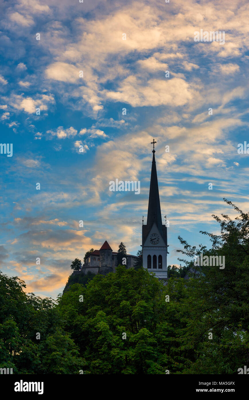 Slowenien, Bled, Kirche St. Martin Stockfoto