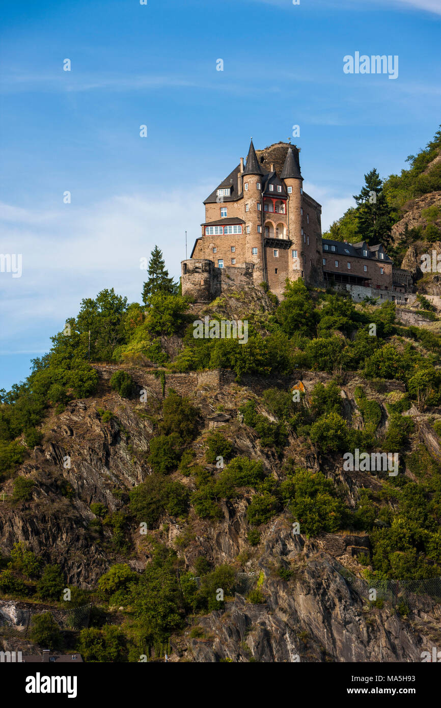 Burg Gutenfels über Kaub am Rhein, Deutschland Stockfoto