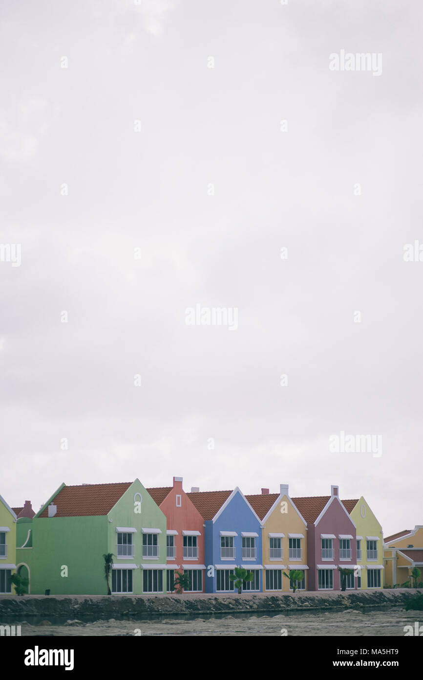 Multi Color Häuser Stockfoto