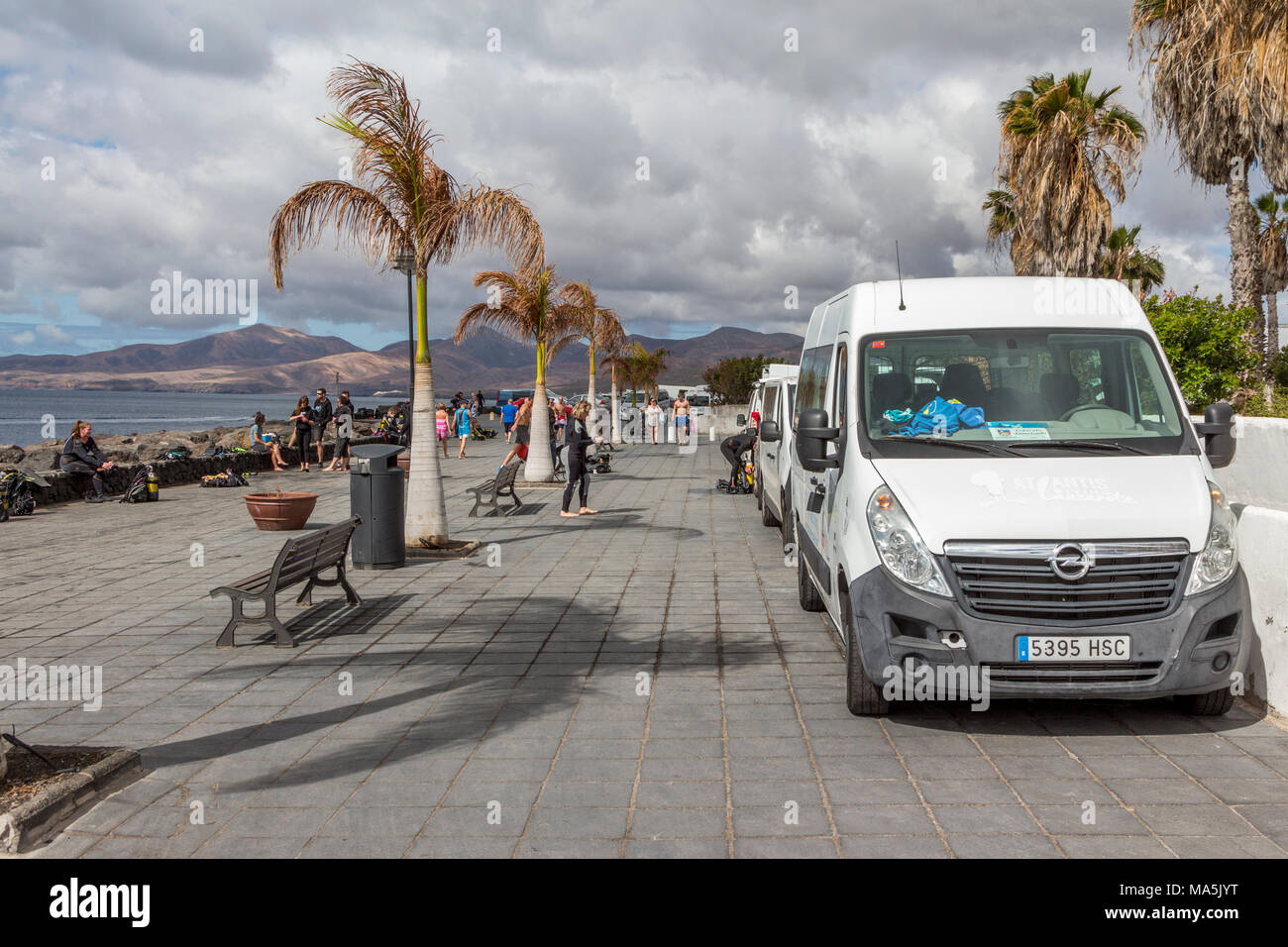 Puerto del Carmen, Playa Chica, Tauchbasis Holiday Resort kanarische Insel Lanzarote, eine spanische Insel, vor der Küste von North West Afrika 2018 Stockfoto