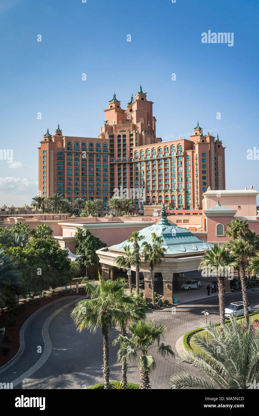 Die Atlantis Palm Resort auf der Palm Jumeirah in Dubai, Vereinigte Arabische Emirate, Naher Osten. Stockfoto