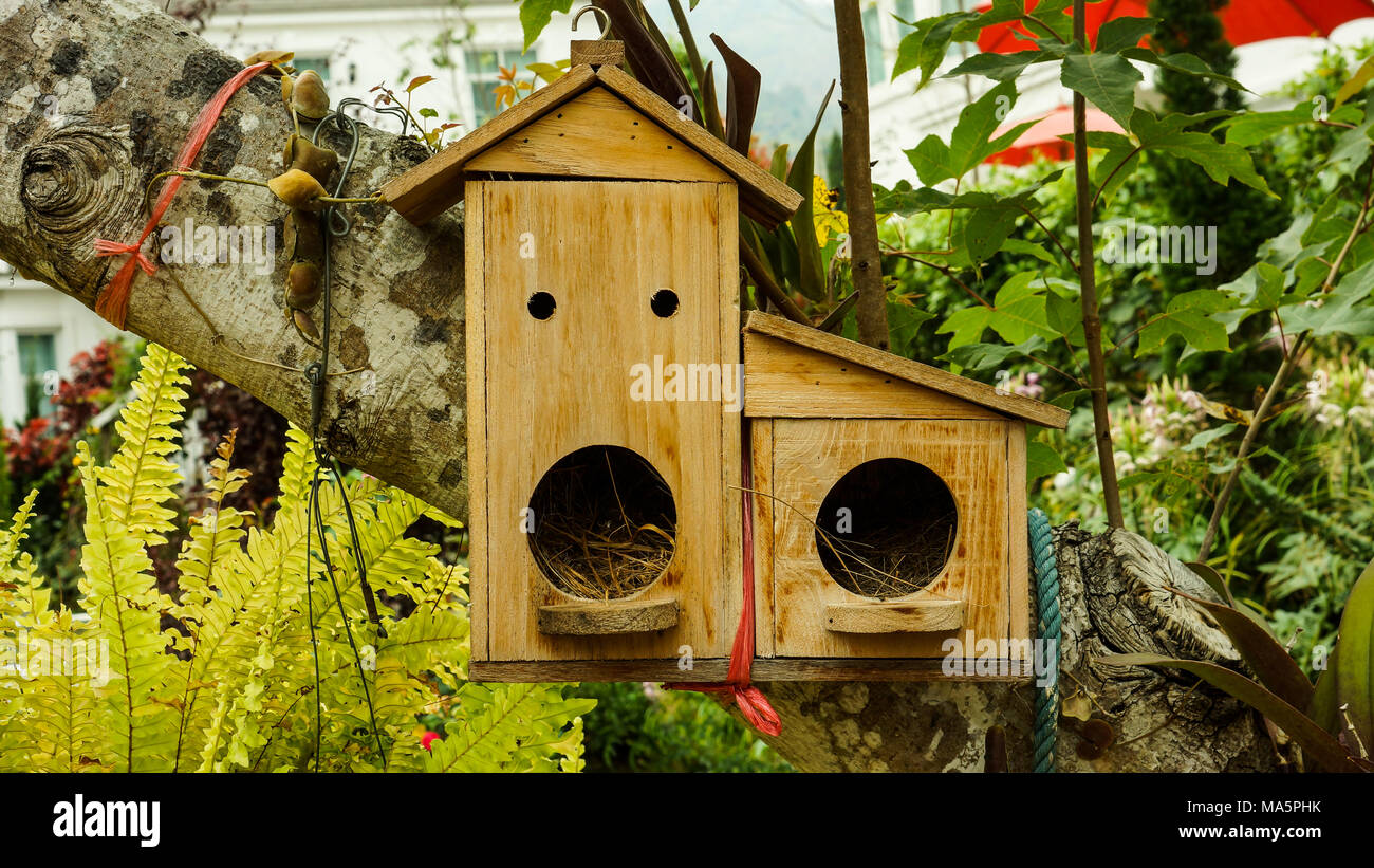 Classic Holz- mail box Stockfoto