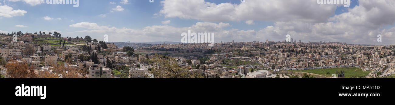 Das Heilige Land - Jerusalem Panorama Stockfoto