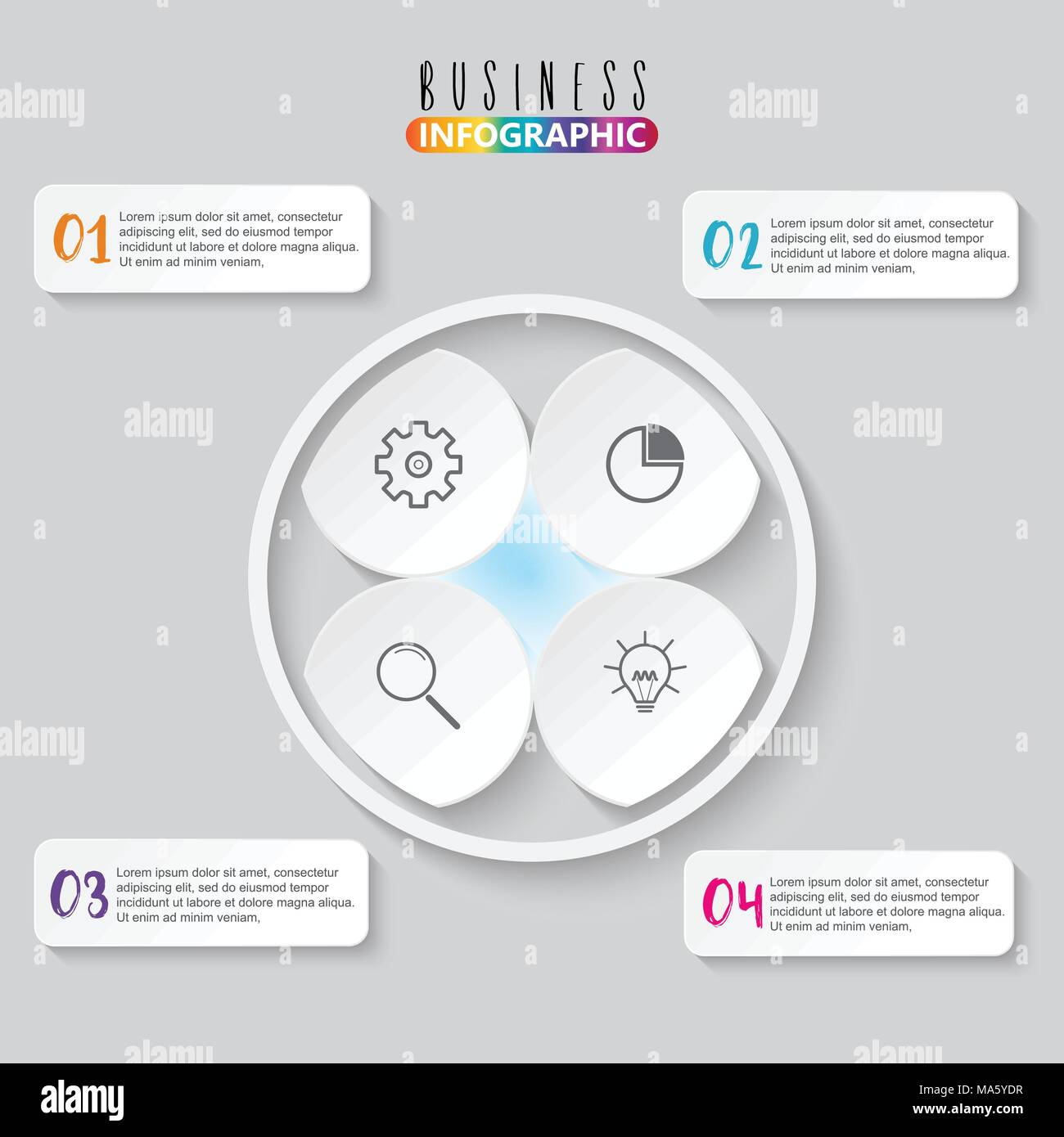 Infografik Element mit vier Optionen Stock Vektor