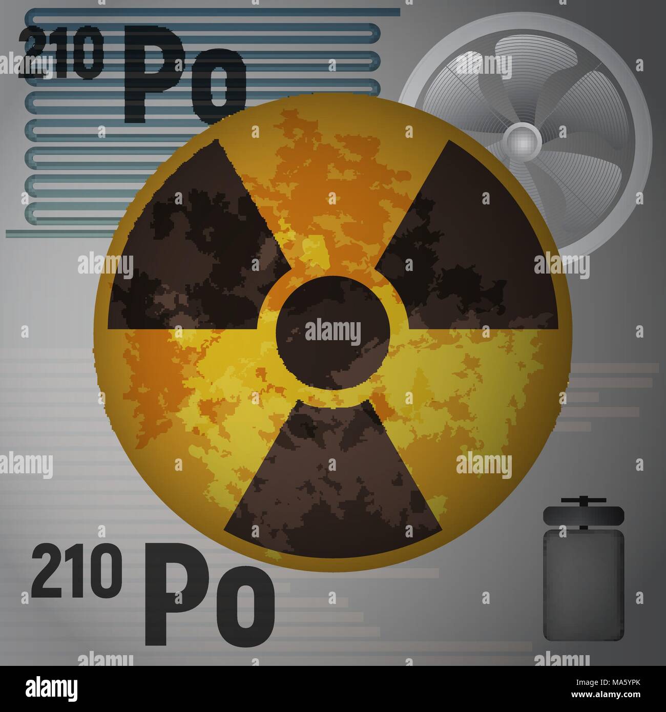 Das radioaktive Isotop Polonium 210 Alamy