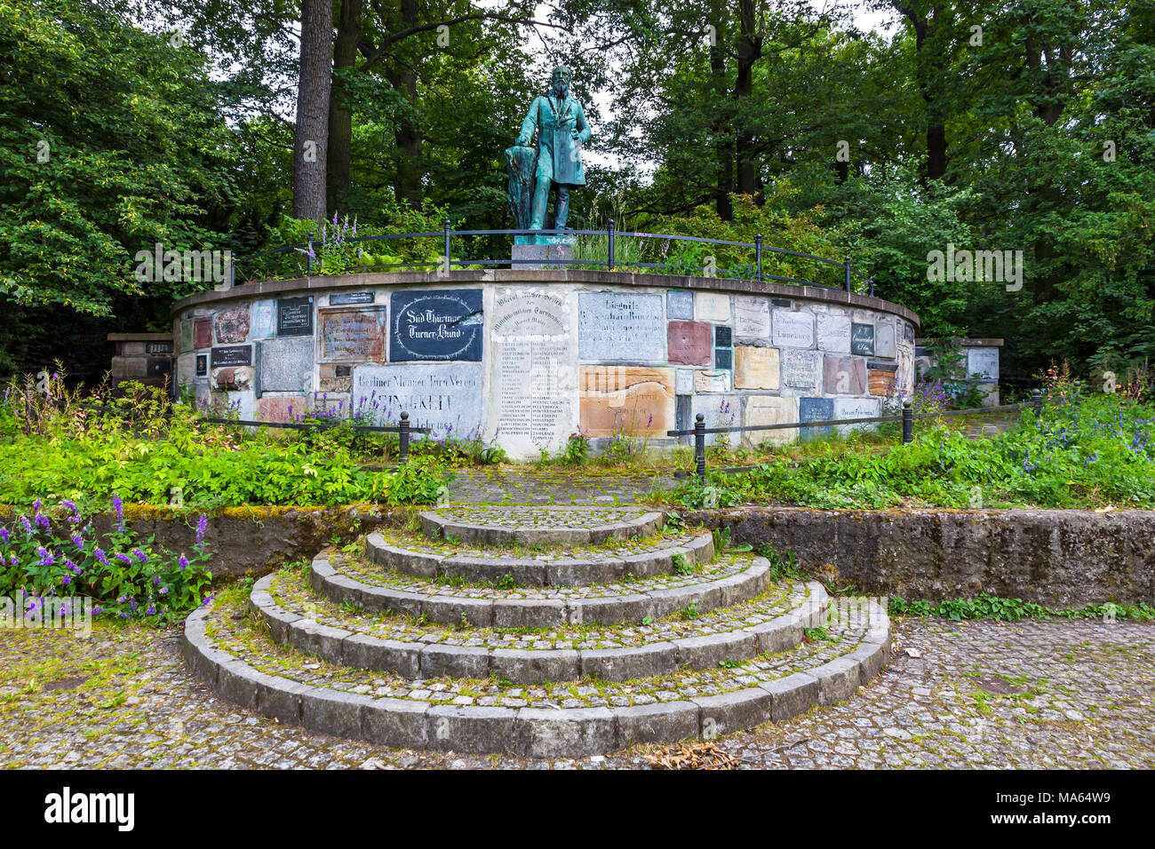Denkmal von Friedrich Ludwig Jahn, Deutsche Gymnastik Pädagoge. Bekannt als Turnvater Jahn (bedeutet "Vater der Gymnastik' Jahn) Stockfoto