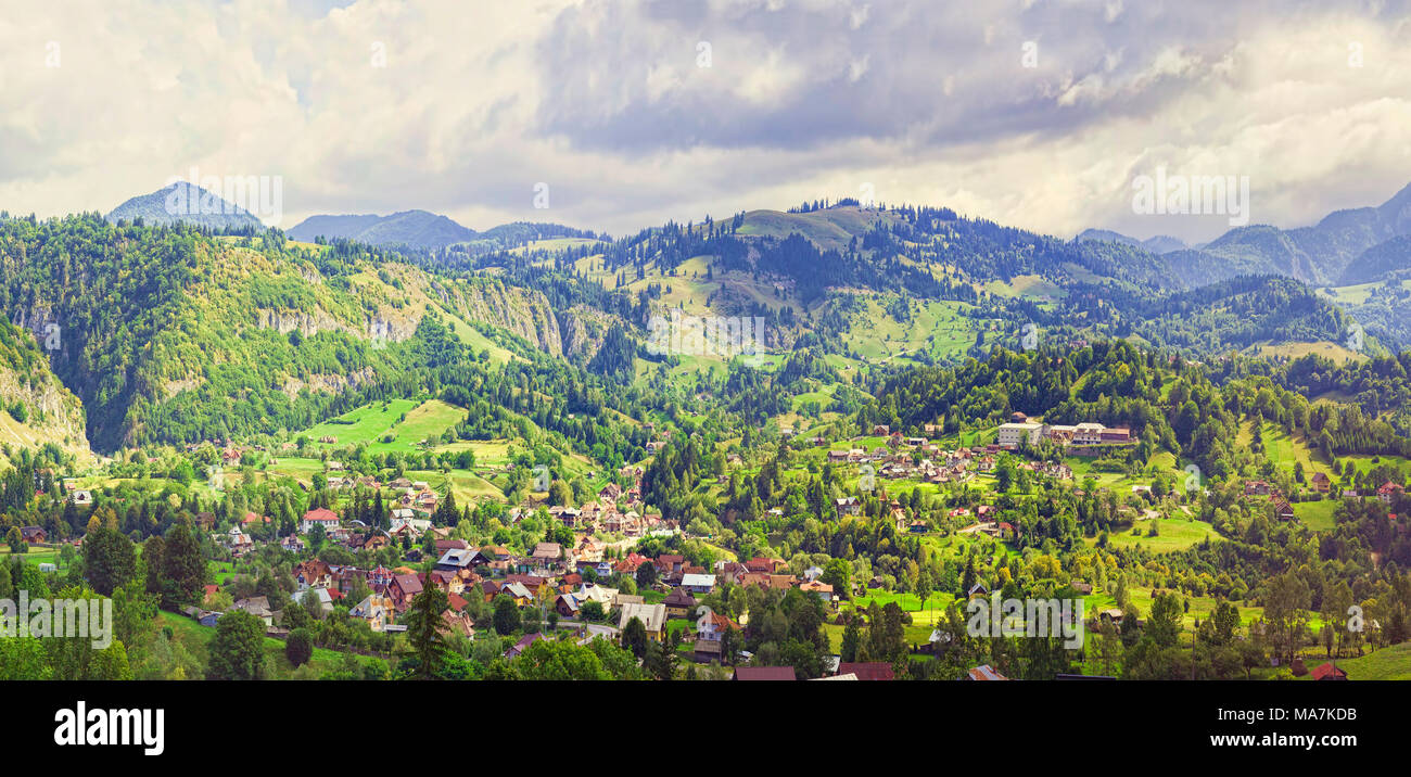 Rucar - Kleie Überführung in Rumänien, Berglandschaft Stockfoto
