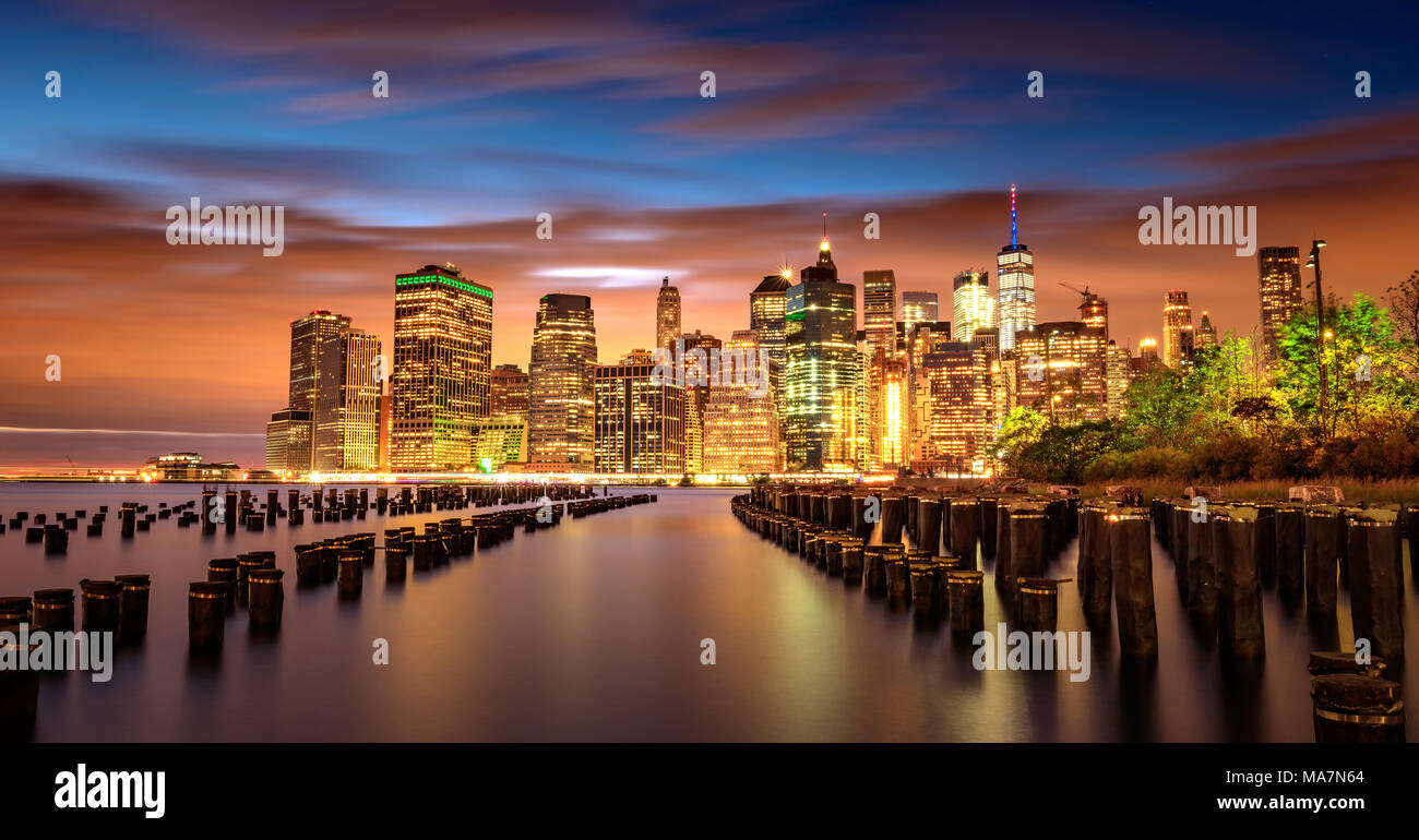 Skyline von Manhattan Stockfoto