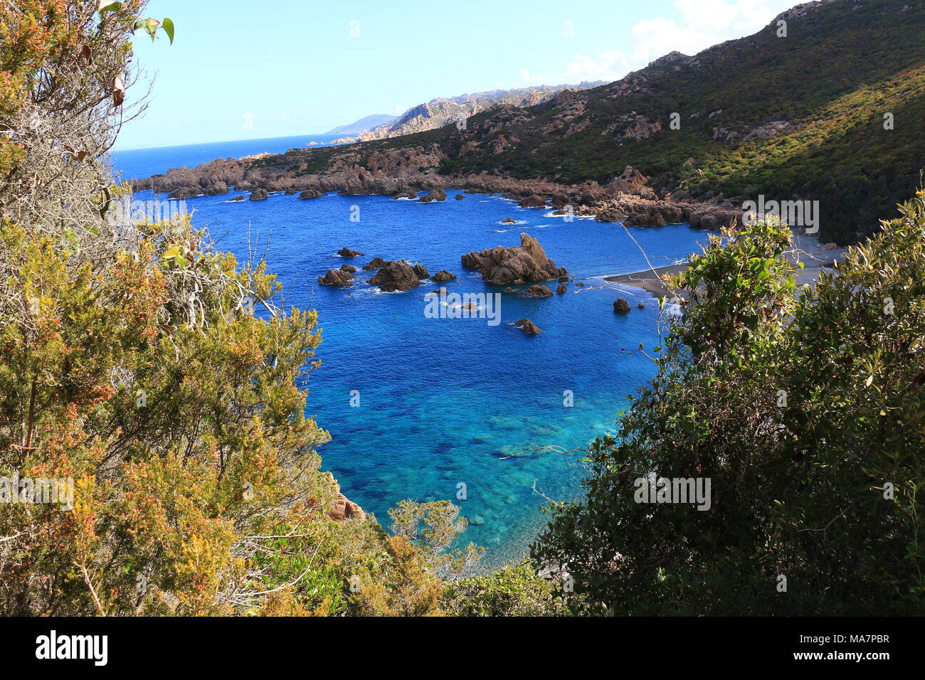 Schönen Strand im Sommer-Li Tinnari Strand - Nordküste Sardinien Stockfoto