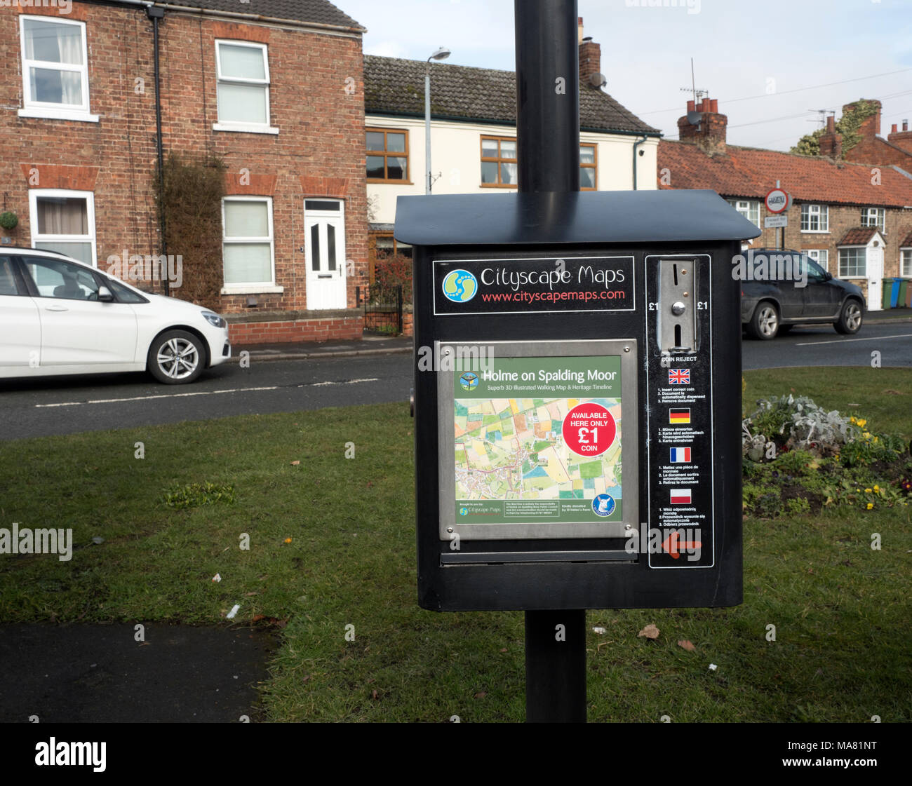 Holme on Spalding Moor Stadtplan, East Riding of Yorkshire, England, Vereinigtes Königreich Stockfoto