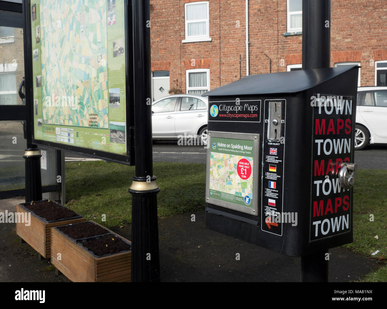 Holme on Spalding Moor Stadtplan, East Riding of Yorkshire, England, Vereinigtes Königreich Stockfoto