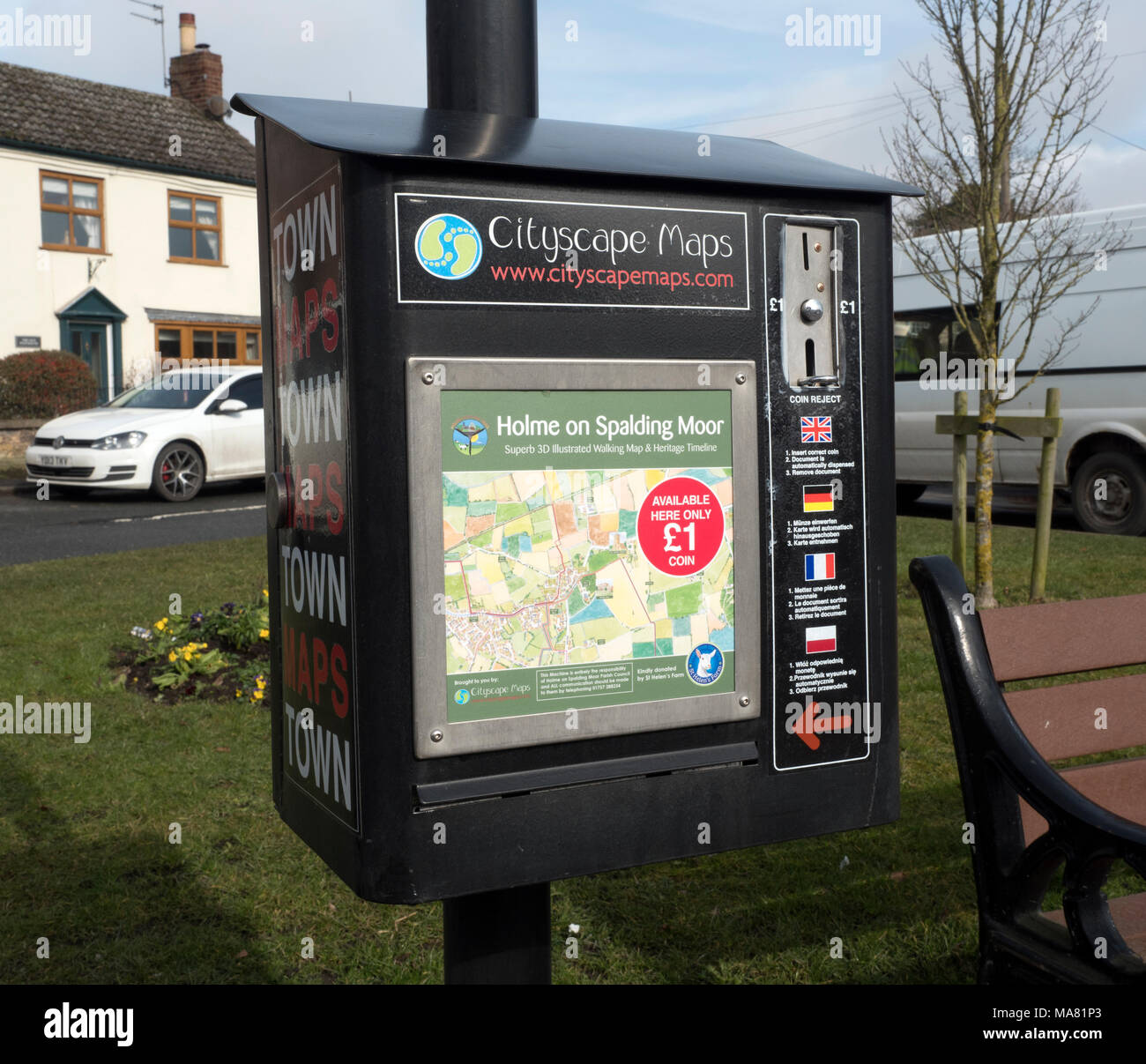 Holme on Spalding Moor Stadtplan, East Riding of Yorkshire, England, Vereinigtes Königreich Stockfoto