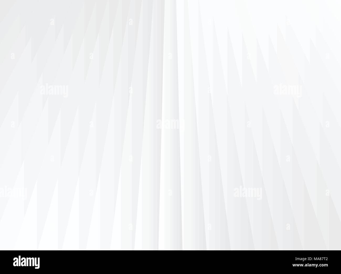 Abstrakte geometrische Perspektive vertikale Linien weißen und grauen Farbverlauf Farbe Hintergrund. Vector Illustration Stock Vektor