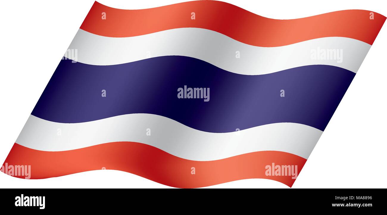 Thailand Flagge, Vektor, Abbildung Stock Vektor