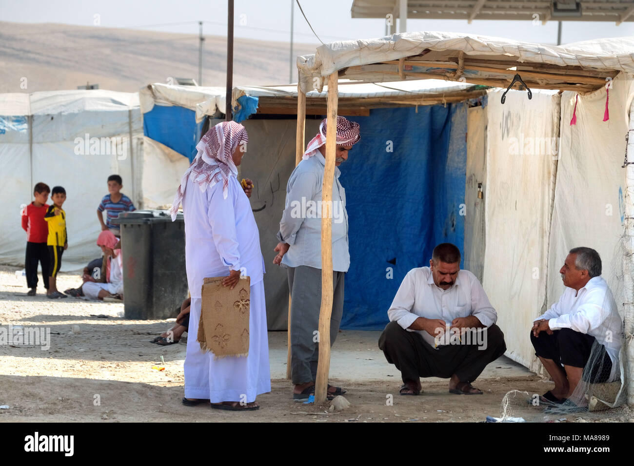 Sharya camp für Yeziden intern Personen in Duhok, im Norden des Irak, Kurdistan, Autonome Region Kurdistan, Irak vertriebenen Stockfoto