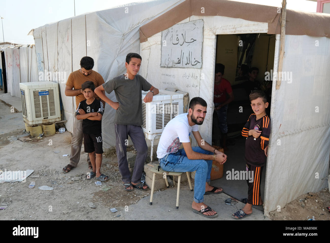 Sharya camp für Yeziden intern Personen in Duhok, im Norden des Irak, Kurdistan, Autonome Region Kurdistan, Irak vertriebenen Stockfoto