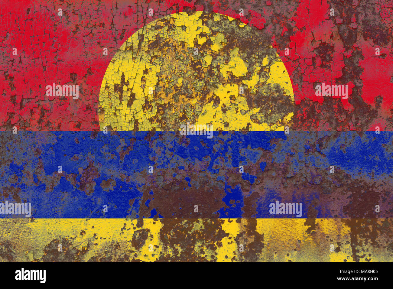 Palmyra Atoll grunge Flagge, Vereinigten Staaten abhängig Territorium Flagge Stockfoto