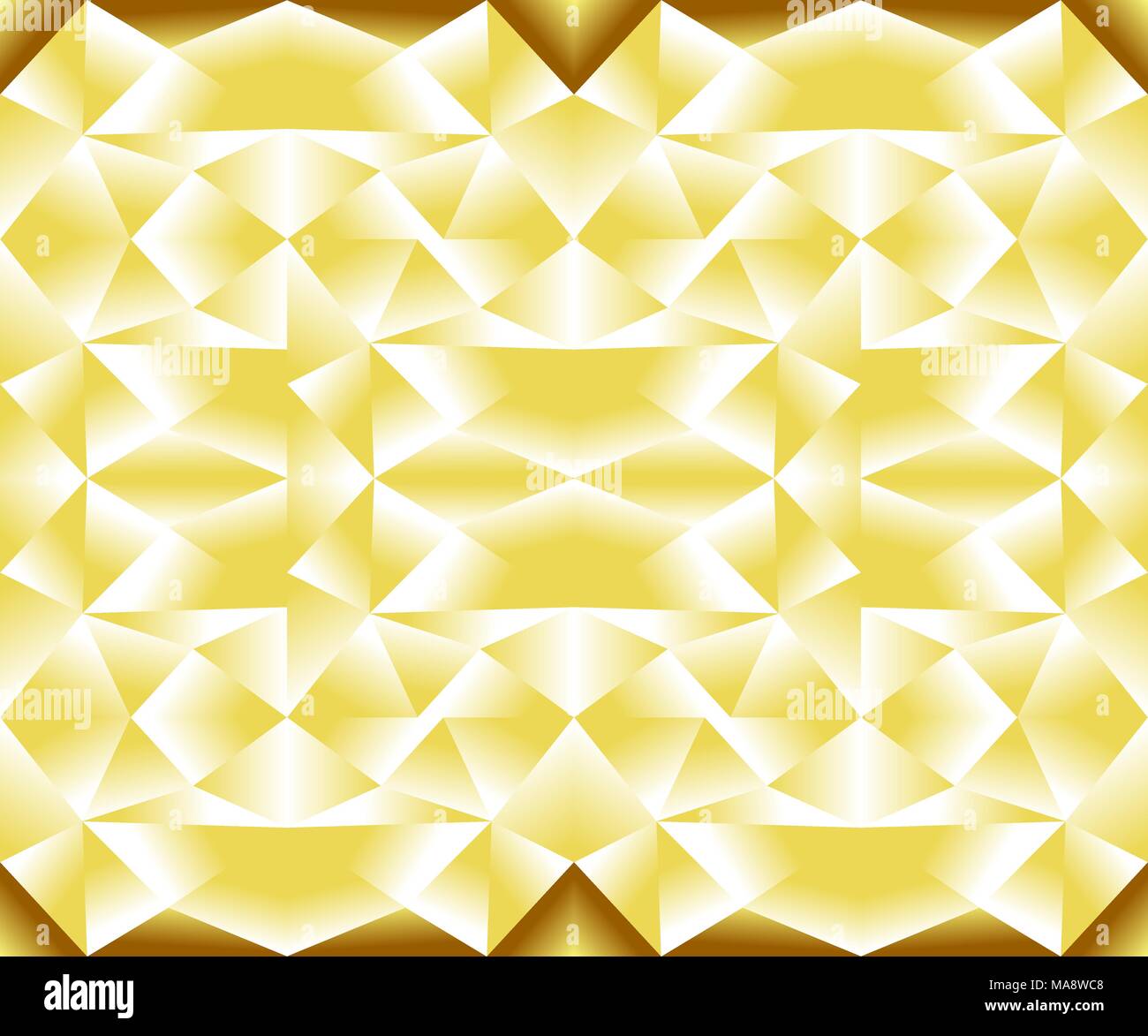 Nahtlose geometrische Muster im Farbverlauf Gold (gelb und weiß) Farben. Vector Illustration, EPS 10. Stock Vektor