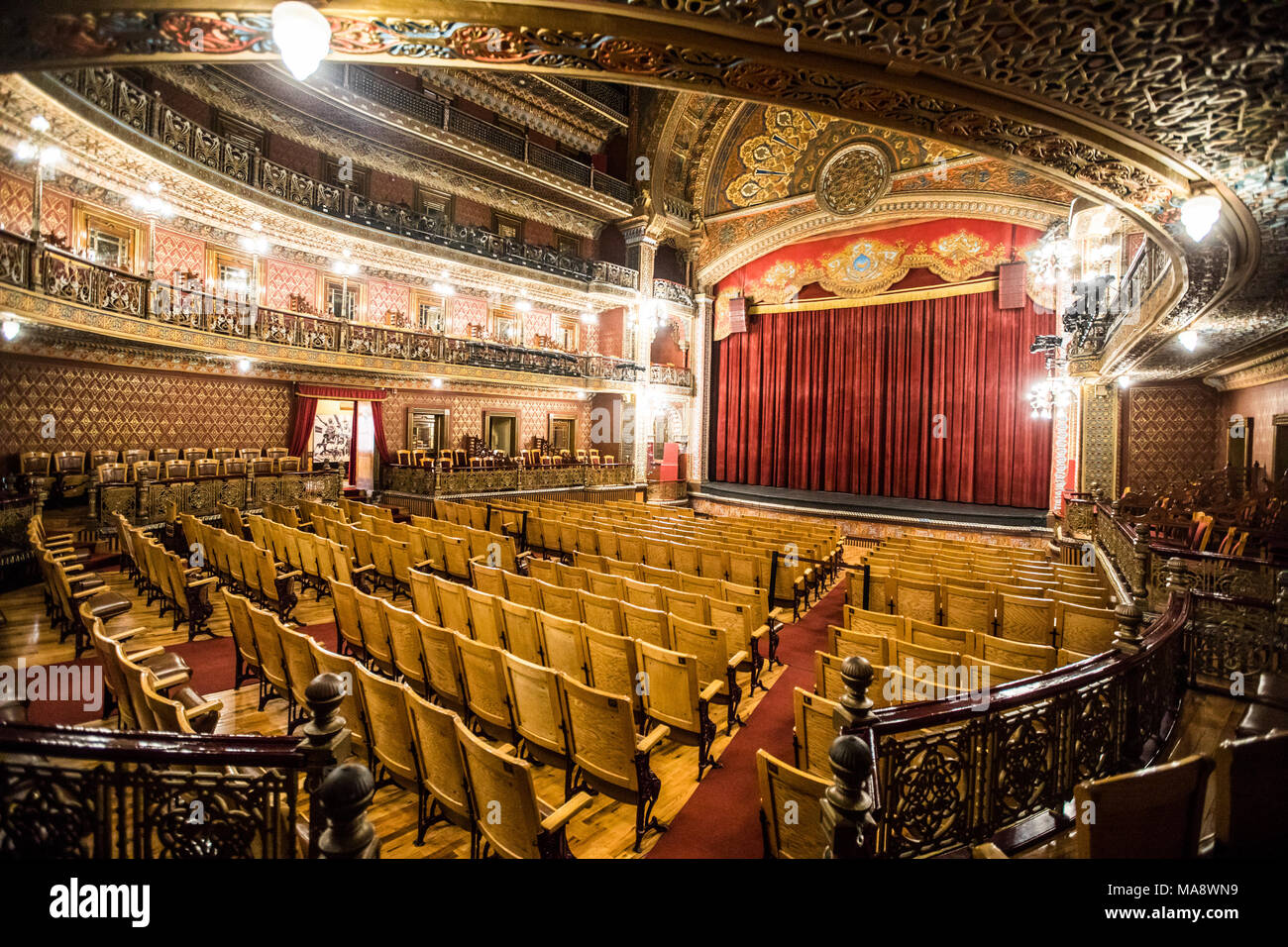 Im historischen Teatro Juarez, Zona Central, Guanajuato, Mexiko Stockfoto