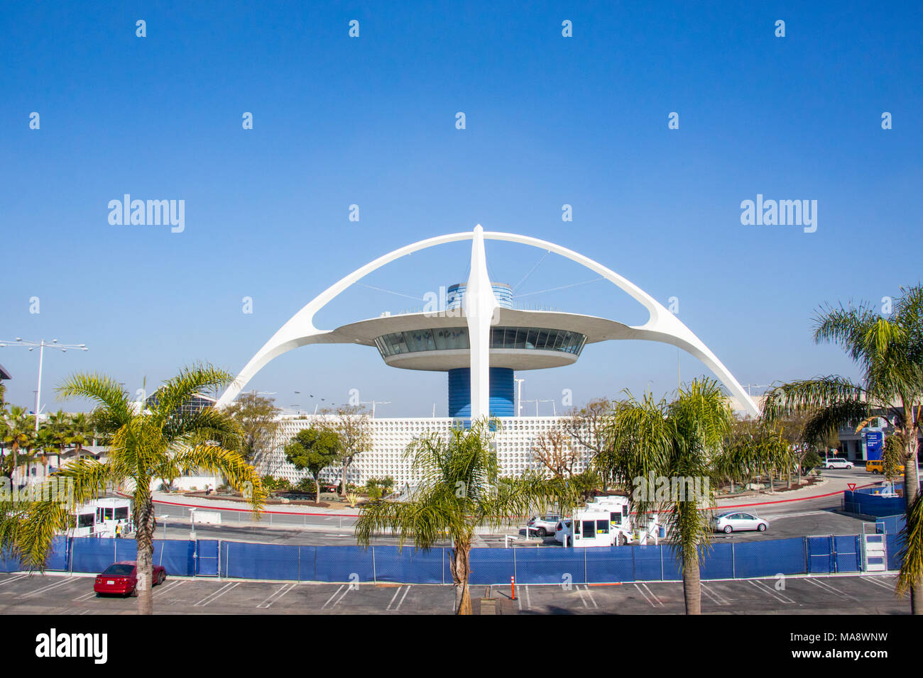 Das Thema Gebäude, Los Angeles International Airport, LAX, Los Angeles, CA Stockfoto