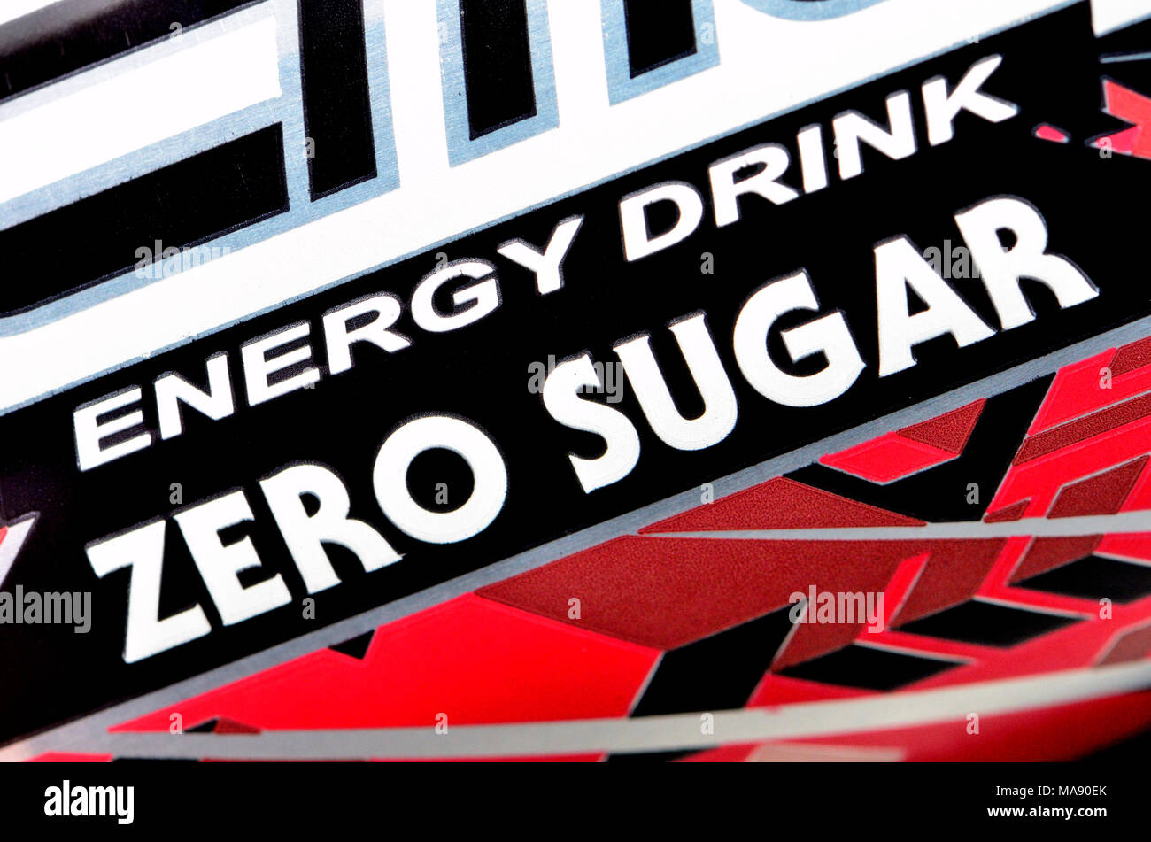 Null Zucker Energy Drink (entstehen) können Stockfoto