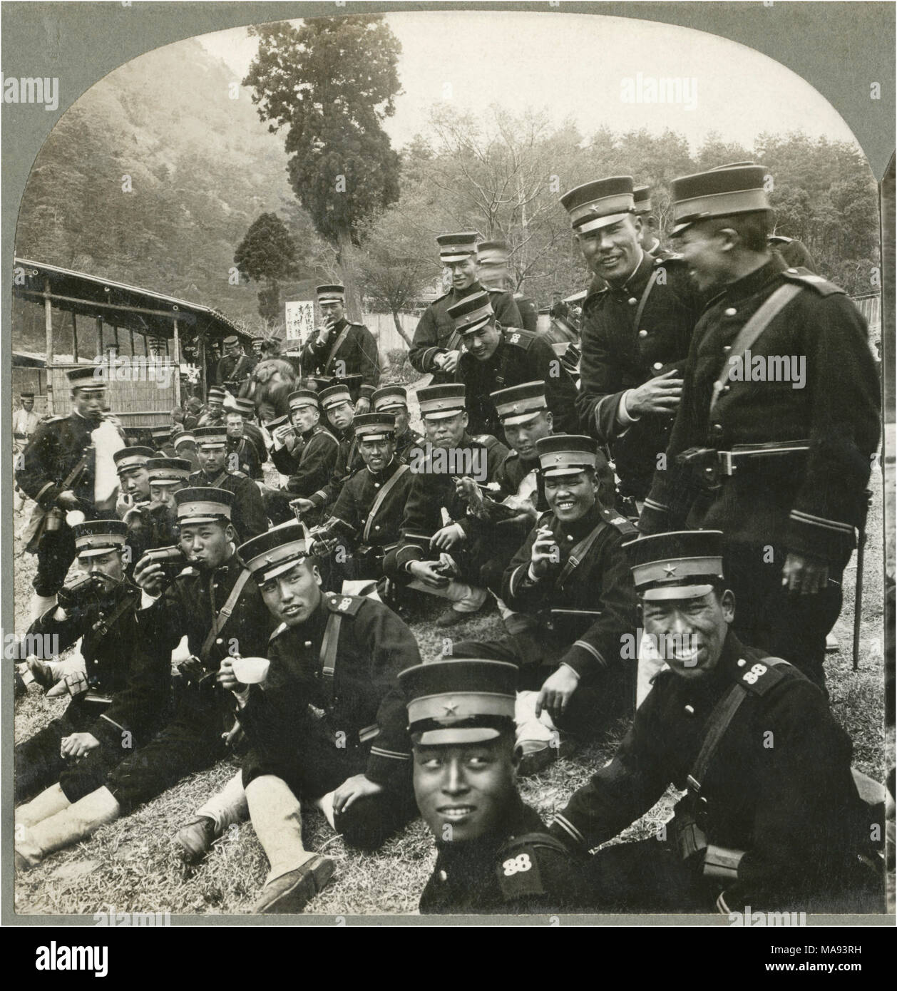 Japanische Truppen, Russisch-Japanischen Krieg, historische, Stockfoto